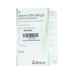 Dịch truyền Albiomin 20% Biotest điều trị cấp cứu trường hợp choáng do giảm thể tích máu (50ml)