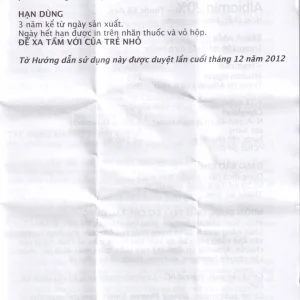 Dịch truyền Albiomin 20% Biotest điều trị cấp cứu trường hợp choáng do giảm thể tích máu (50ml)