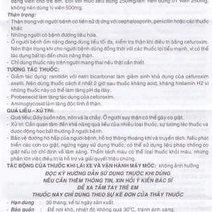 Thuốc kháng sinh Vinaflam 500 điều trị nhiễm khuẩn đường hô hấp nhẹ vừa (2 vỉ x 5 viên)