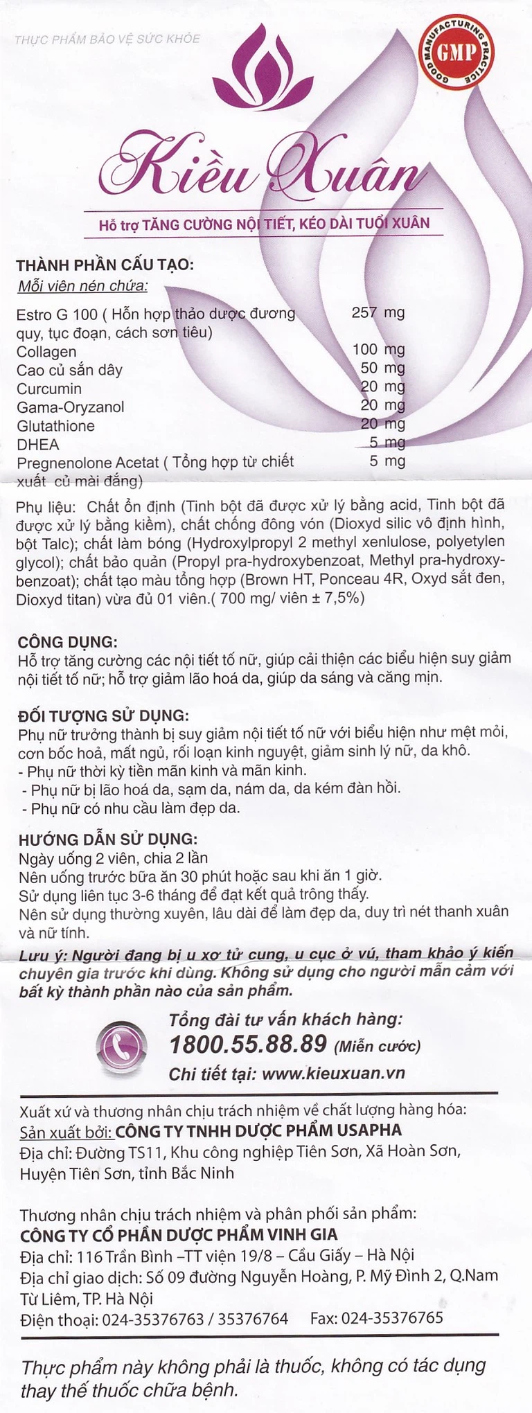 Thực phẩm bảo vệ sức khỏe Kiều Xuân