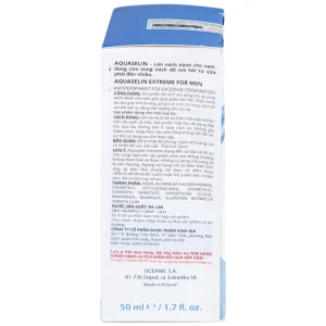 Lăn khử mùi Aquaselin Extreme For Men dùng cho vùng nách dành cho nam giới, giảm mồ hôi (50ml)