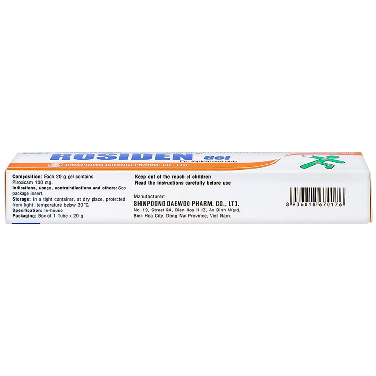 Gel Rosiden Deawoo giảm đau và kháng viêm (20g)