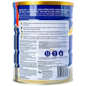 Sữa bột Ensure Gold Abbott hương vani bổ sung dinh dưỡng, vitamin, khoáng chất cho cơ thể (850g)