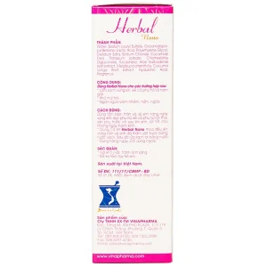 Gel tắm và vệ sinh phụ nữ Herbal Nano Vinapharma giúp làm sạch, kháng viêm (105ml)