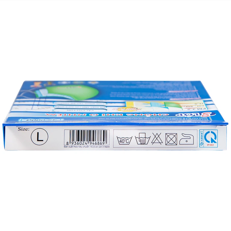 Khẩu trang sợi hoạt tính Kissy size L 3 lớp giúp lọc sạch không khí, ngăn bụi, khí ô nhiễm