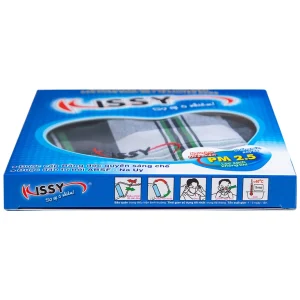 Khẩu trang sợi hoạt tính Kissy size L 3 lớp giúp lọc sạch không khí, ngăn bụi, khí ô nhiễm