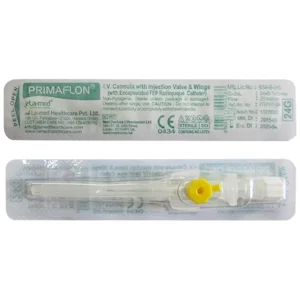 Kim luồn 24g Primaflon Lamed giúp hạn chế lệch vỡ vein khi dẫn truyền dịch (100 cái)