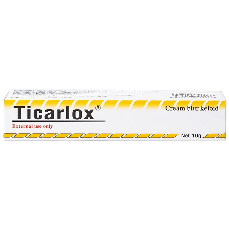 Kem Ticarlox trị và làm mờ sẹo lồi (10g)