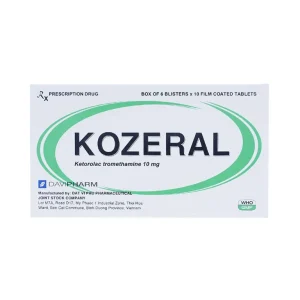 Viên nén Kozeral 10mg DaviPharm điều trị đau vừa tới nặng sau phẫu thuật (6 vỉ x 10 viên)