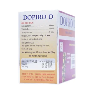 Thuốc Dopiro D Đông Nam điều trị loãng xương, còi xương (10 vỉ x 10 viên)