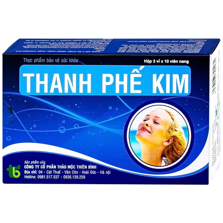 Viên uống Thanh Phế Kim Thiên Bình giúp bổ phế, hỗ trợ giảm ho, tiêu đờm (3 vỉ x 10 viên)