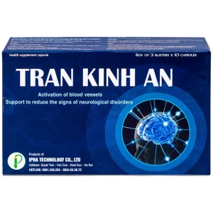 Viên uống Trấn Kinh An IPHA giúp hoạt huyết hành khí, giảm các triệu chứng rối loạn thần kinh (3 vỉ x 10 viên)