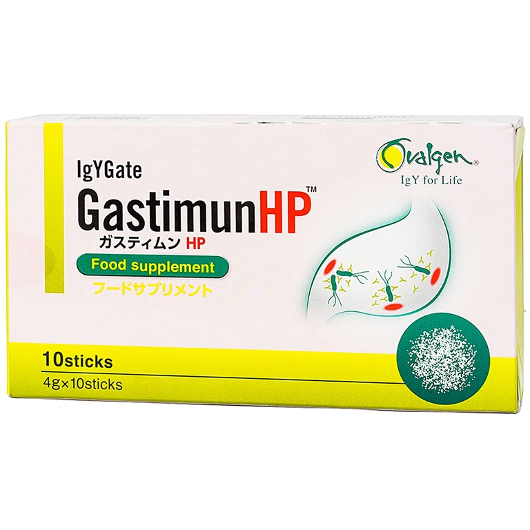 Bột pha uống Gastimun-HP Ovalgen hỗ trợ điều trị viêm loét dạ dày do H. pylori (10 gói x 4g)