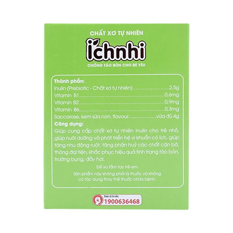 Gói pha Ích Nhi Nam Dược chống táo bón, cung cấp chất xơ cho trẻ (20 gói)