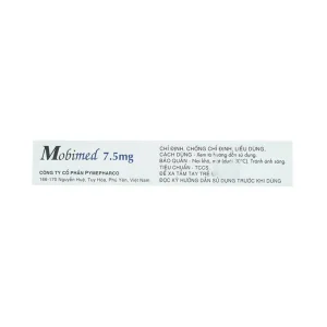 Thuốc Mobimed 7.5mg Pymepharco điều trị viêm khớp dạng thấp, viêm cột sống (2 vỉ x 10 viên)