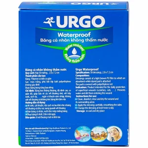 Băng cá nhân không thấm nước Urgo Waterproof bảo vệ vết thương khỏi nước và vi khuẩn (50 miếng)