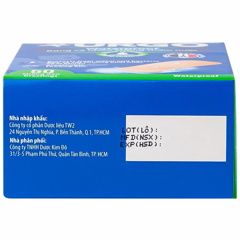 Băng cá nhân không thấm nước Urgo Waterproof bảo vệ vết thương khỏi nước và vi khuẩn (50 miếng)
