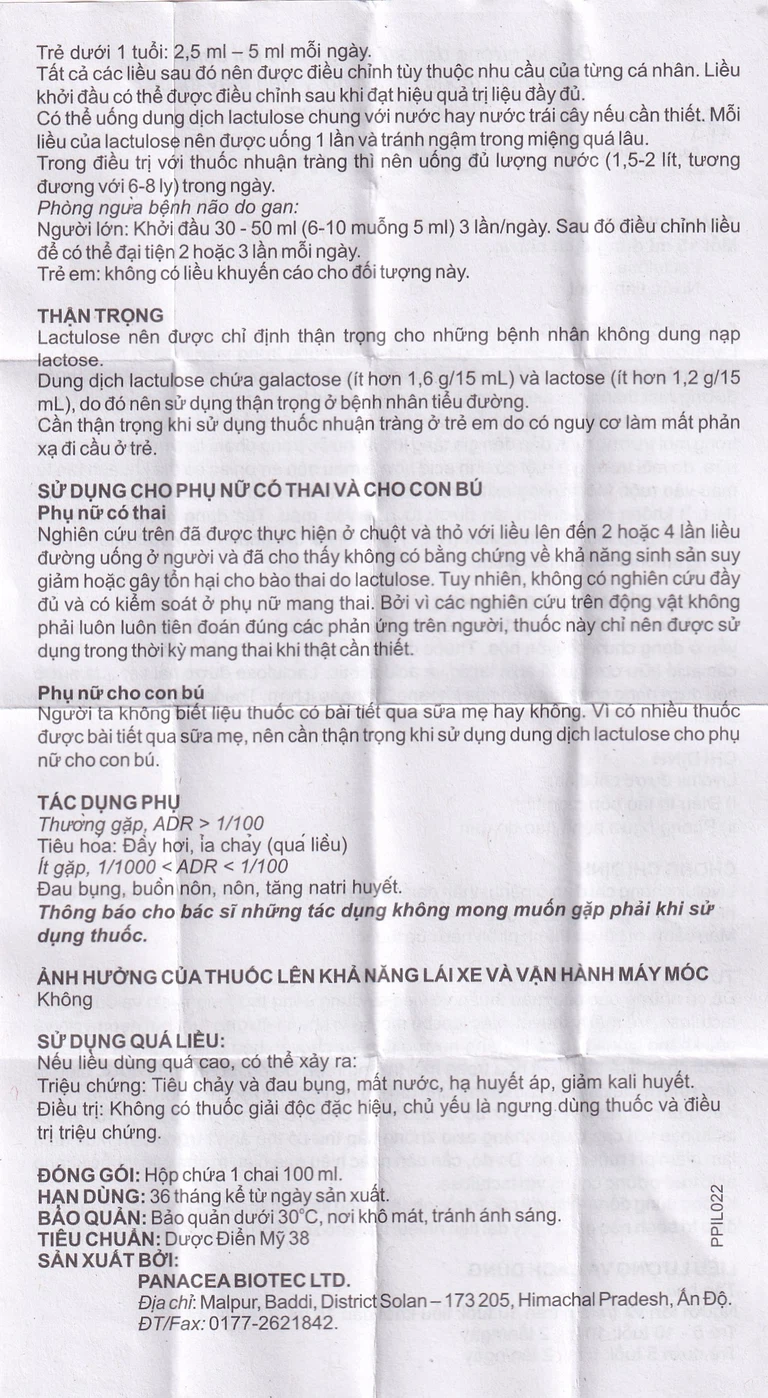 Thuốc Livoluk Pancea Biotec điều trị táo bón, phòng ngừa bệnh não go gan (100 ml)