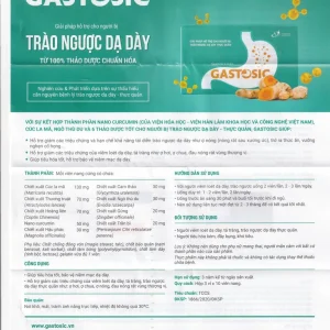 Viên uống Gastosic CVI Pharma giúp tiêu hóa tốt, bảo vệ niêm mạc dạ dày (3 vỉ x 10 viên)