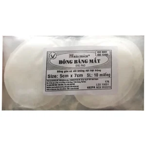 Bông băng mắt Bảo Thạch (5cm x 7cm) thấm hút cao, không gây kích ứng da (10 miếng)