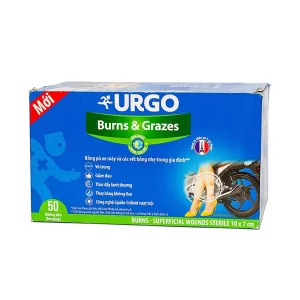 Băng gạc vô trùng Urgo Burns And Grazes size 10cm x 7cm dùng cho các vết bỏng và vết thương bề mặt (50 miếng)