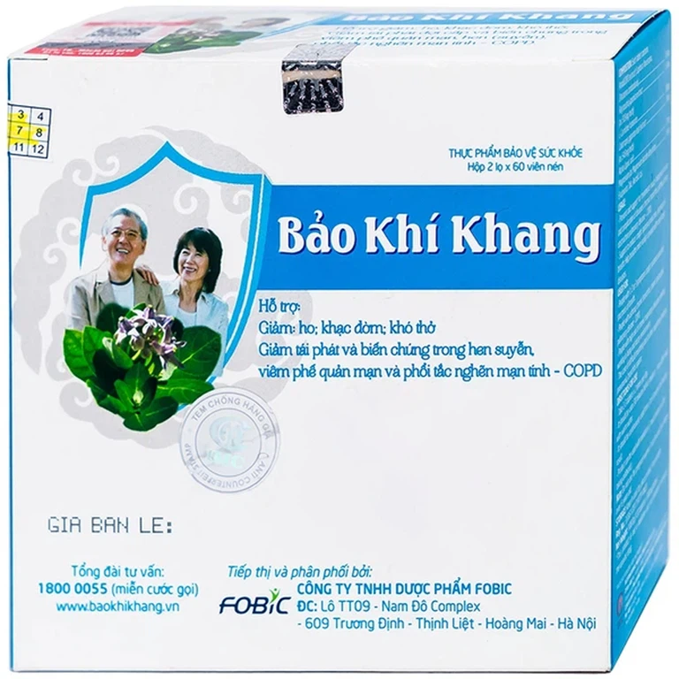 Viên uống Bảo Khí Khang IMC hỗ trợ giảm ho, khạc đờm, khó thở (2 lọ)