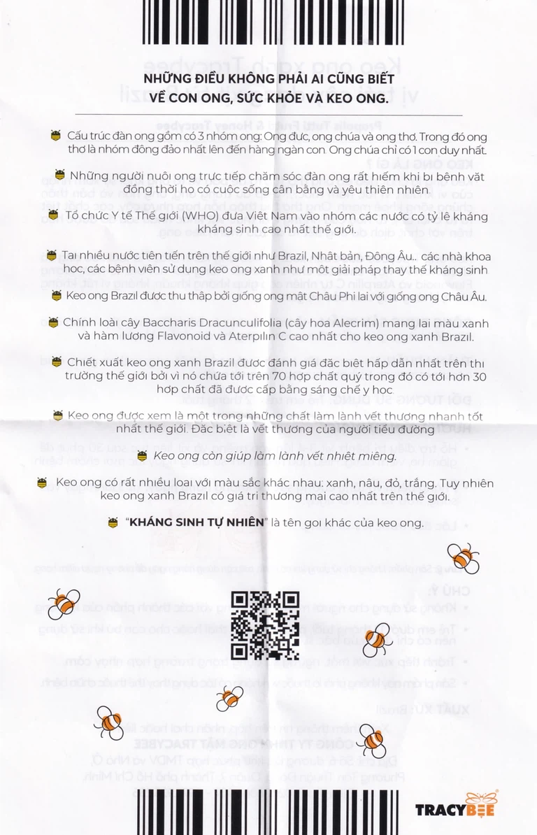 Keo ong xanh Tracybee Propolis Tutti Frutti & Honey vị trái cây giúp giảm đau, viêm họng, ho do nhiễm khuẩn (30ml)