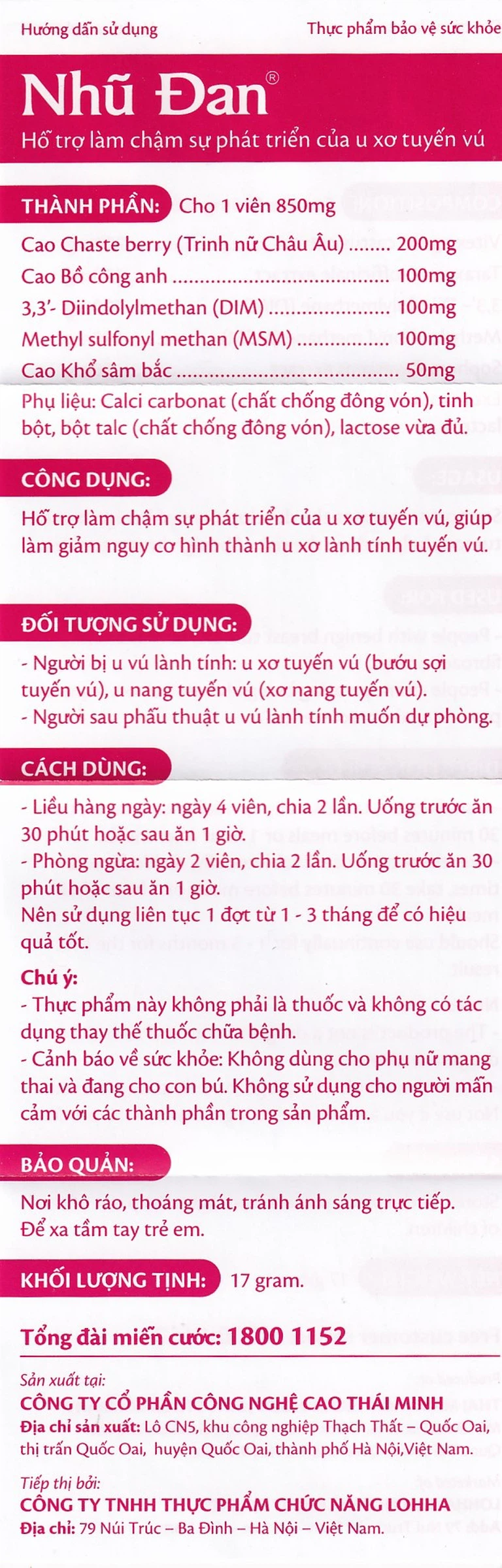 Viên uống Nhũ Đan Lohha hỗ trợ làm chậm sự phát triển của u xơ tuyến vú (2 vỉ x 10 viên)