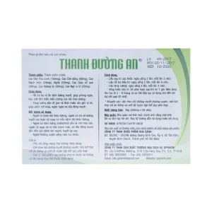 Viên uống Thanh Đường An Gpharm hỗ trợ hạ và ổn định đường huyết (60 viên)