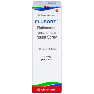 Xịt mũi Flusort 50mcg/liều Glenmark điều trị viêm mũi dị ứng theo mùa, viêm mũi quanh năm (120 liều)