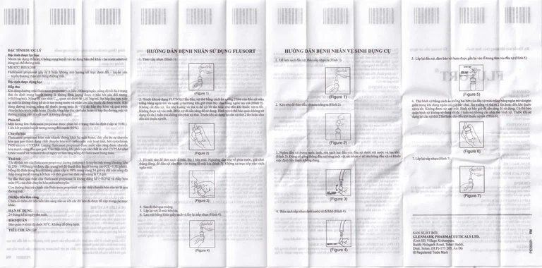 Xịt mũi Flusort 50mcg/liều Glenmark điều trị viêm mũi dị ứng theo mùa, viêm mũi quanh năm (120 liều)