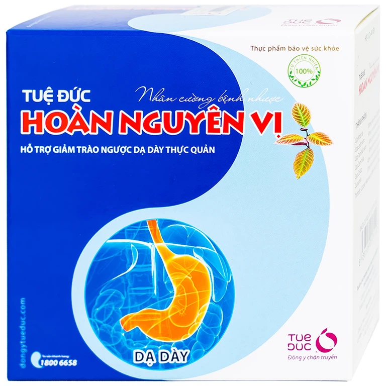 Viên uống Tuệ Đức Hoàn Nguyên Vị hỗ trợ giảm trào ngược dạ dày thực quản (2 lọ x 40 viên)