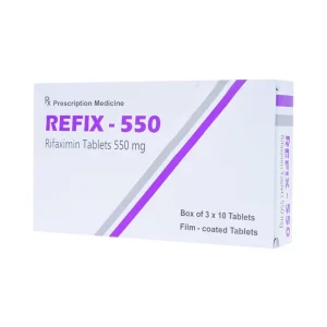 Thuốc Refix - 550 Atra điều trị chứng ruột kích thích với tiêu chảy (3 vỉ x 10 viên)