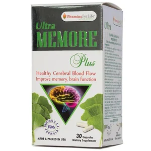 Viên uống Ultra Memore Plus Vitamins For Life hỗ trợ tăng cường hoạt động tuần hoàn não (30 viên)
