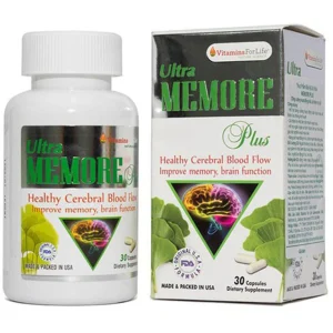 Viên uống Ultra Memore Plus Vitamins For Life hỗ trợ tăng cường hoạt động tuần hoàn não (30 viên)