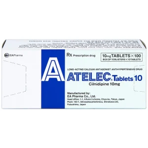 Thuốc Atelec Tablets 10 EA Pharma.điều trị tăng huyết áp (10 vỉ x 10 viên)