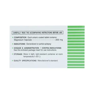 Thuốc Promag Tab 200mg Myung In Pharm điều trị động kinh (10 vỉ x 10 viên)