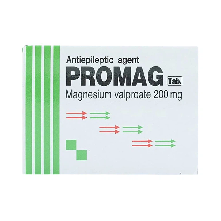 Thuốc Promag Tab 200mg Myung In Pharm điều trị động kinh (10 vỉ x 10 viên)