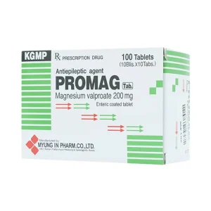 Thuốc Promag Tab 200mg Myung In Pharm điều trị động kinh (10 vỉ x 10 viên)