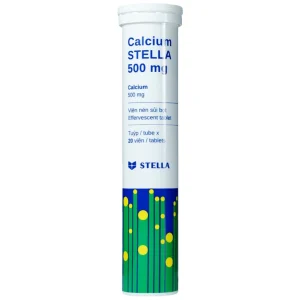 Viên sủi Calcium Stella 500mg phòng và hỗ trợ điều trị loãng xương (20 viên)