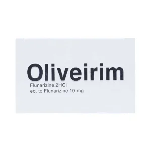 Viên nén Oliveirim 10mg DaViPharm dự phòng đau nửa đầu, điều trị chứng chóng mặt (6 vỉ x 10 viên)