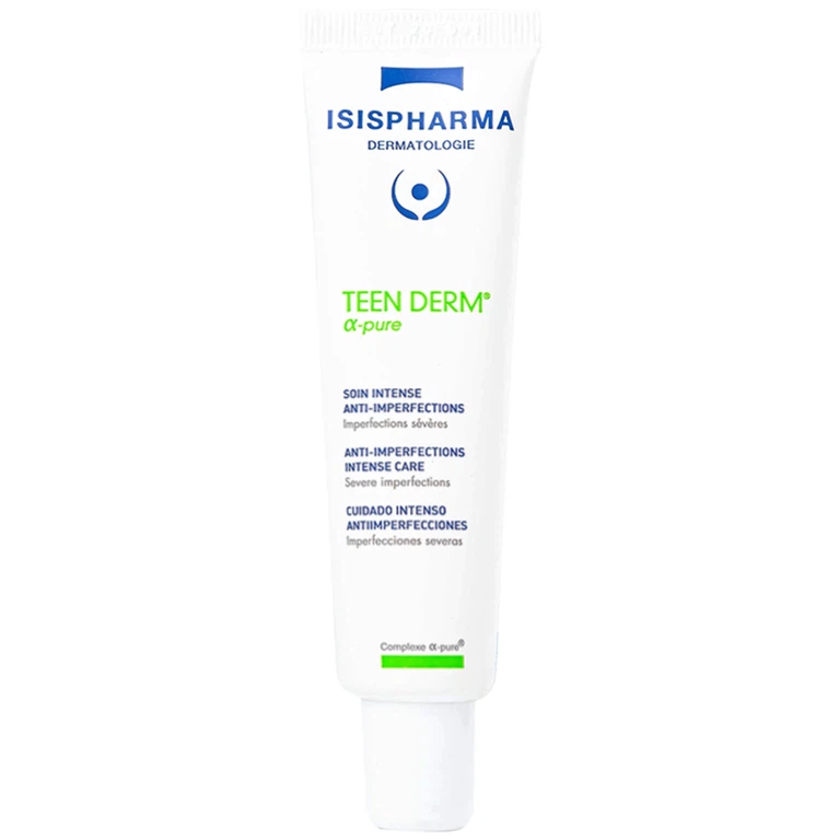 Kem Isis Pharma Teenderm Alpha Pure hỗ trợ điều trị mụn trứng cá (30ml)