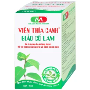 Viên thìa canh Giảo Cổ Lam Đại Đức Mạnh giúp hạ đường huyết, giảm cholesterol và lipid trong máu cao (60 viên)