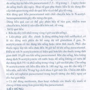 Thuốc Acemol 325mg Nadyphar hạ sốt và giảm đau (40 vỉ x 10 viên)