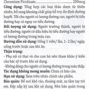 Viên uống Blood Sugar Control Vitamins For Life hỗ trợ ổn định đường huyết (60 viên)