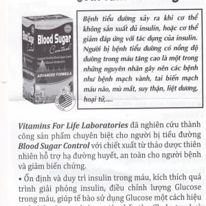 Viên uống Blood Sugar Control Vitamins For Life hỗ trợ ổn định đường huyết (60 viên)