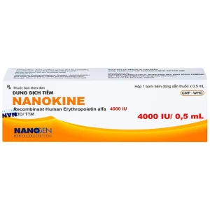 Thuốc tiêm Nanokine 4000IU/0.5ml Nanogen điều trị thiếu máu