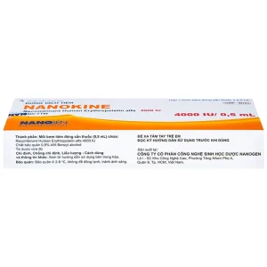 Thuốc tiêm Nanokine 4000IU/0.5ml Nanogen điều trị thiếu máu