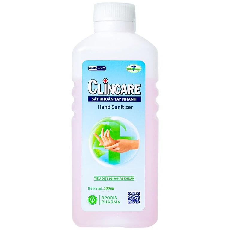 Sát khuẩn tay nhanh Clincare Opodis Pharma tiêu diệt 99,99% vi khuẩn, sát khuẩn tay nhanh (500ml)