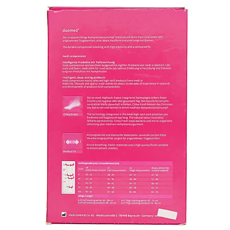 Vớ gối y khoa Duomed size XXL hỗ trợ điều trị suy tĩnh mạch, phù chân, đau nhức chân